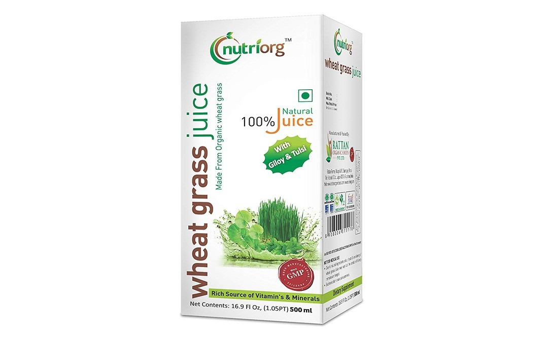 Nutriorg Wheat Grass juice    Box  500 millilitre
